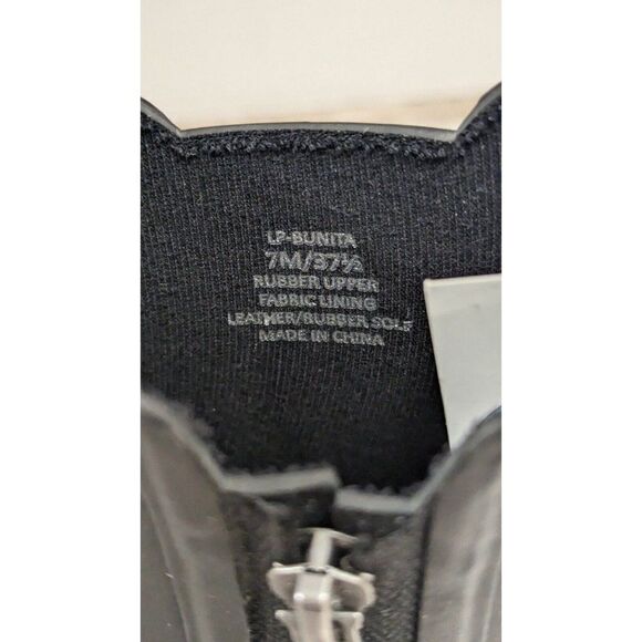 Lucky Brand Bunita Womens Size 7M Black Side Zip Round Toe Block Heel Rain Boots - Picture 9 of 11